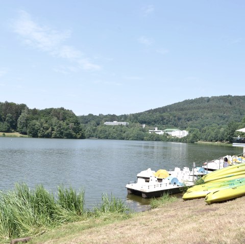 Auf dem See ist Boot fahren möglich, © TI Bitburger Land Auf dem See ist Boot fahren möglich, © TI Bitburger Land