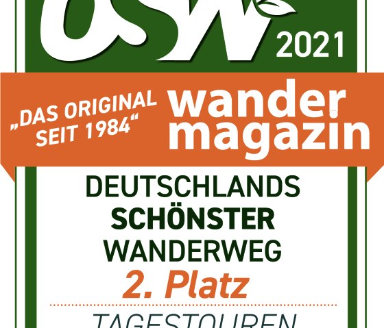 Germany's most beautiful hiking trail 2nd place Germany's most beautiful hiking trail 2nd place