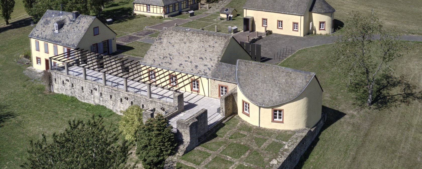 Aufsicht auf die Römische Villa Otrang, © GDKE, Zühmer Aufsicht auf die Römische Villa Otrang, © GDKE, Zühmer