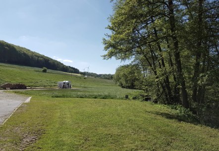 Wohnmobilstellplatz in Enzen, © Karin Elsen Wohnmobilstellplatz in Enzen, © Karin Elsen