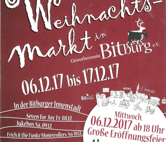 Flyer Weihnachtsmarkt Bitburg 2017