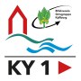 Logo de l'association Eifelverein Kyllburg avec une maison stylisée, des vagues et une flèche. Texte : 'Eifelverein Ortsgruppe Kyllburg', 'KY 1'. Conception en vert, bleu et rouge., © Ortsgemeinde Kyllburg