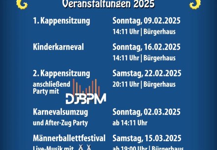 Veranstaltungsübersicht Seepferdchen 2025, © Veranstalter