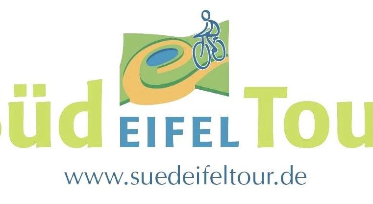 Ein Logo für die Süd Eifel Tour. Es zeigt ein Fahrrad und vermittelt die Idee von Radfahren in der Eifel-Region.