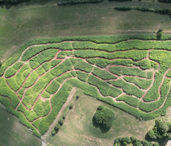 Luftaufnahme Naturlabyrinth, © TI Bitburger Land