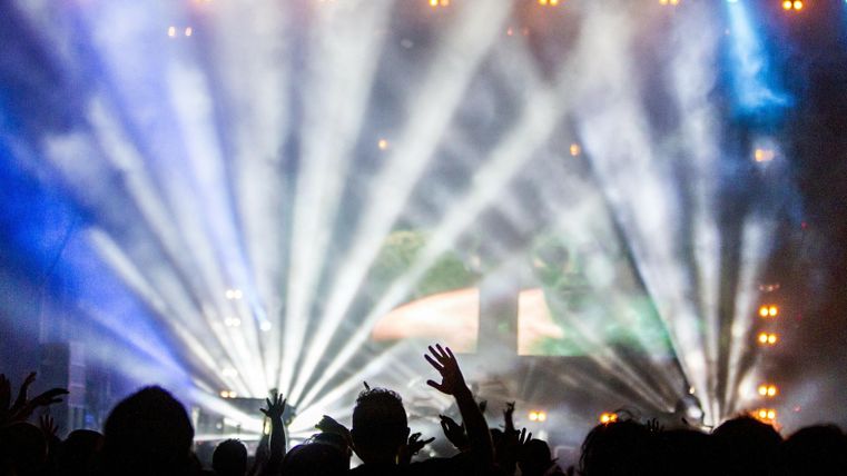 Mensen op een concert