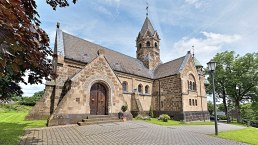 Erlöserkicrhe Mirbach außen, © Foto Achim Meurer, https://achimmeurer.com/