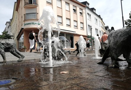 G&auml;&szlig;estrepper Brunnen Fu&szlig;g&auml;ngerzone, &copy; TI Bitburger Land