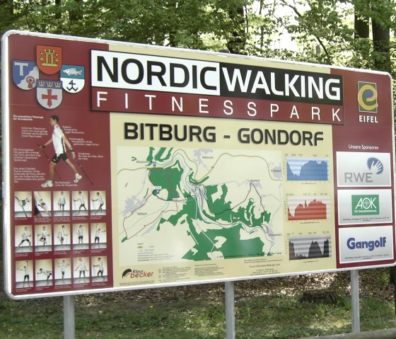 Nordic Walking Fitness Park Bitburg-Gondorf, &copy; TI Bitburger Land