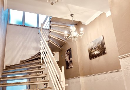 Marble staircase to the apartments
