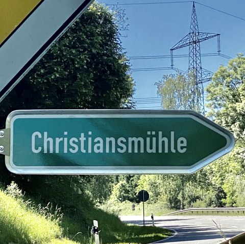 Wegweiser Christiansm&uuml;hle, &copy; Christians M&uuml;hle