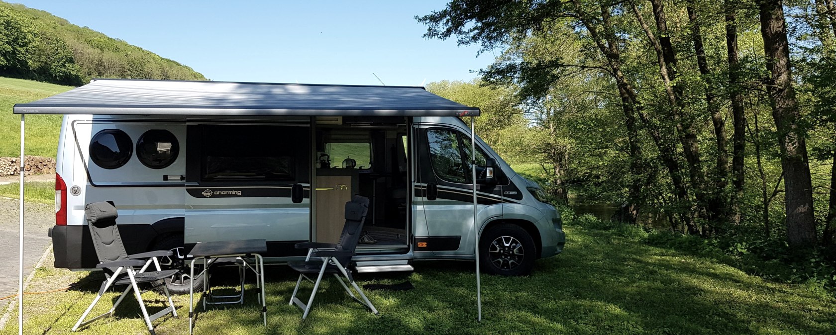 Wohmobilstellplatz in Enzen an der Enz, © Karin Elsen