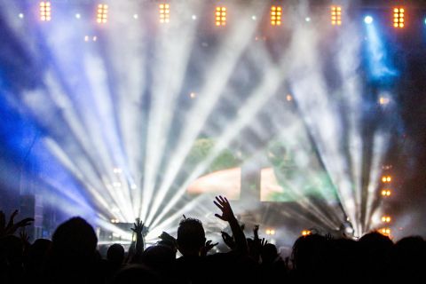 Mensen op een concert