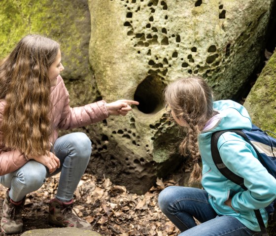 Découvrir des roches passionnantes sur le sentier des contes de Bollendorf, © Eifel Tourismus GmbH, Dominik Ketz