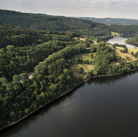 Vue sur la vallée d'Einruhr sur le sentier de l'Eifel, © Eifel Tourismus/D. Ketz