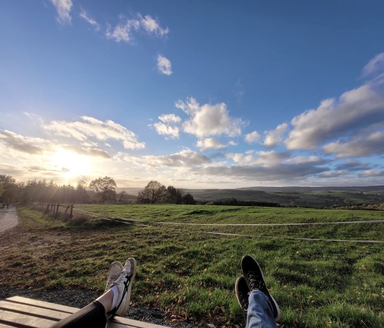 Vue lointaine lors d'une randonnée autour de Prüm, © Tourist-Information Prümer Land Sebastian Wiesen