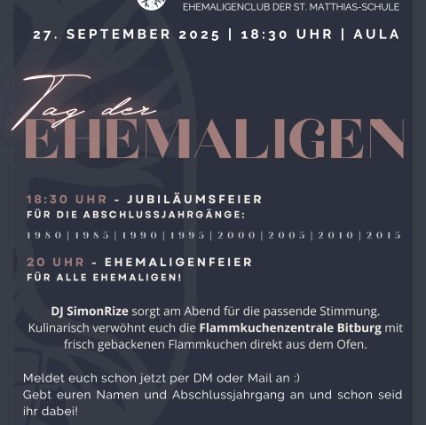 Plakat Alumni_Ehemaligen Tag, © Alumniclub