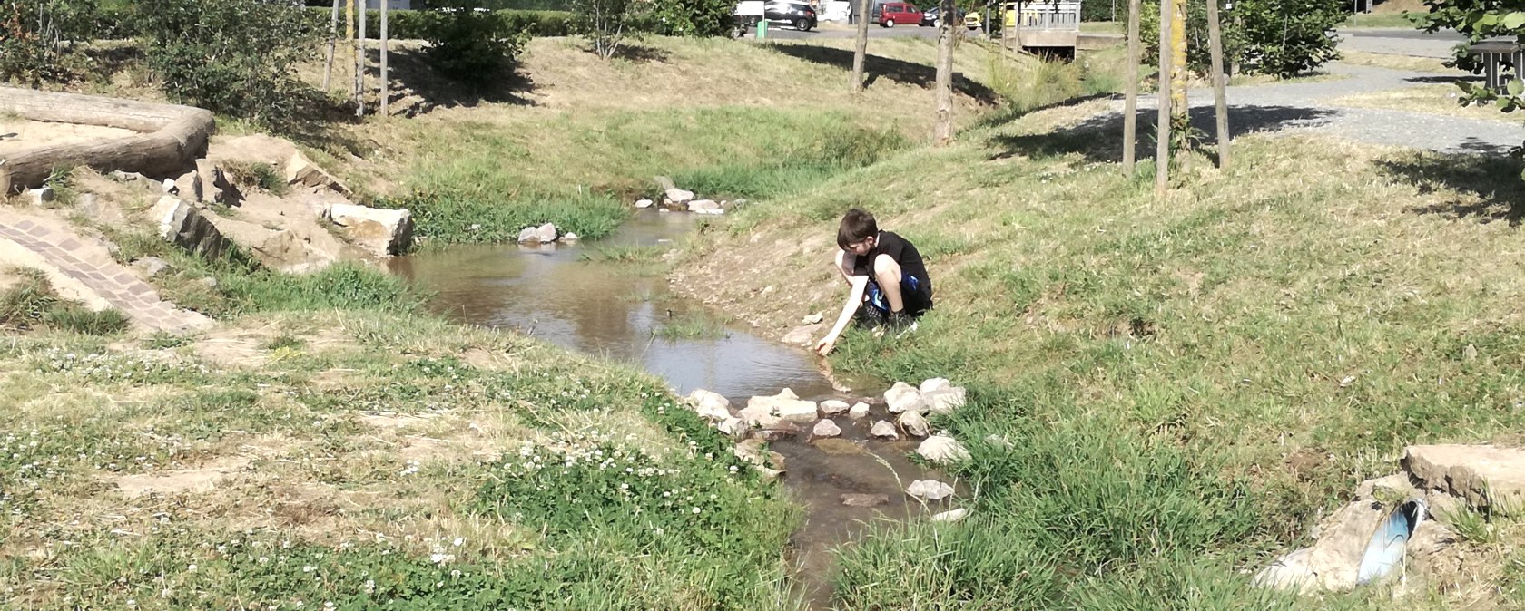 Wasserspielplatz am Stausee, © TI Bitburger Land