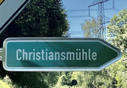 Wegweiser Christiansmühle, © Christians Mühle